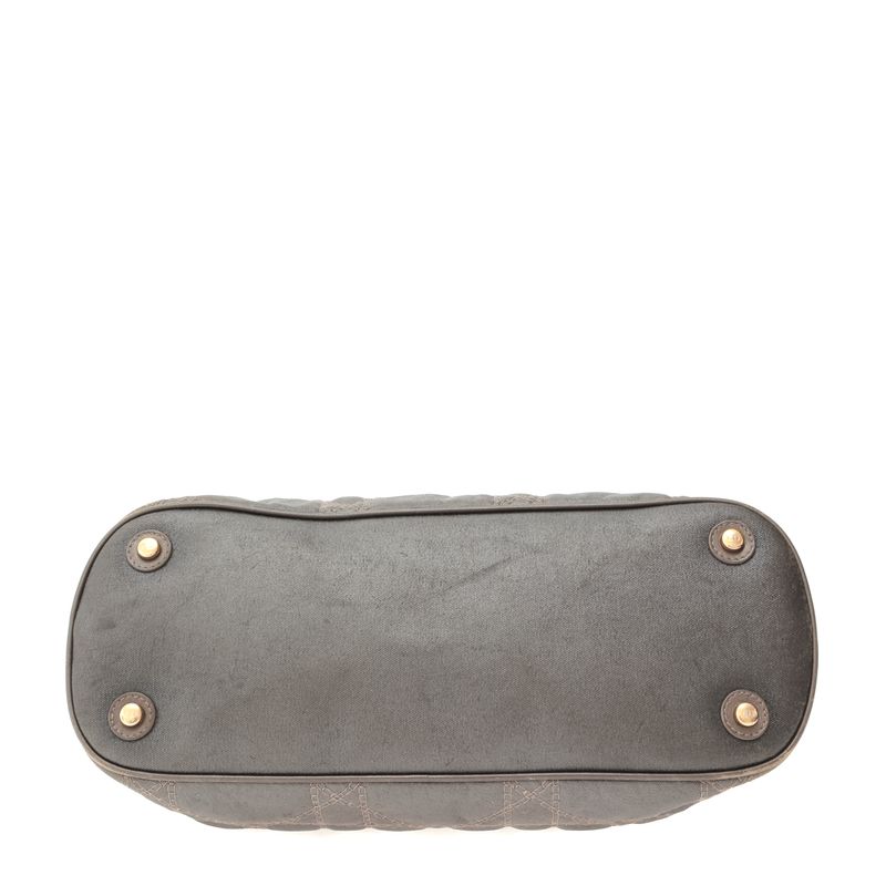 Bolsa-Christian-Dior-Cannage-Tecido-Grafite