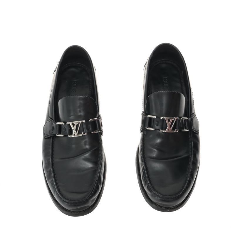 Mocassim-Louis-Vuitton-Couro-Escovado-Preto