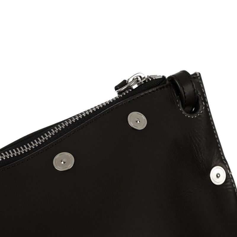 Bolsa-Celine-Couro-Preto-e-Metal-Prateado