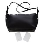 Bolsa-Celine-Couro-Preto-e-Metal-Prateado