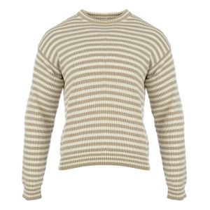Sueter Prada Listrado Branco e Bege