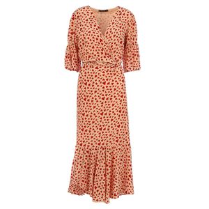 Vestido Mixed Seda Estampa Corações