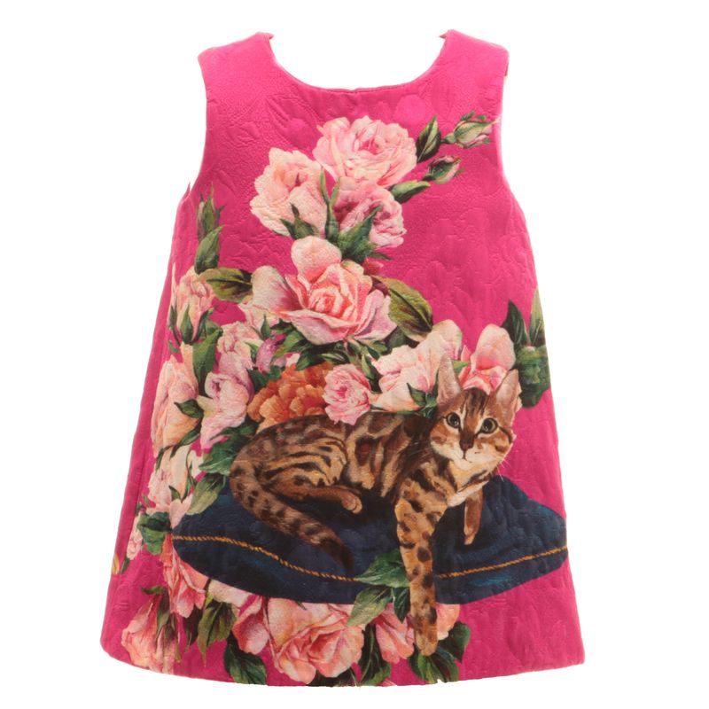 Vestido-Dolce---Gabbana-Infantil-Rosa-Gato