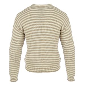 Sueter Prada Listrado Branco e Bege