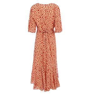 Vestido Mixed Seda Estampa Corações