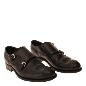 Sapato Social Louis Vuitton Recortes Couro Preto