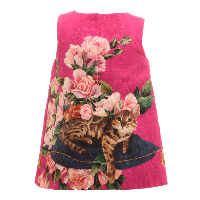Vestido-Dolce---Gabbana-Infantil-Rosa-Gato