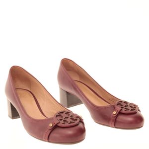 Sapatilha Tory Burch Couro Vinho