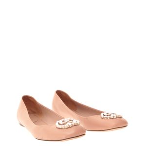 Sapatilha Gucci Couro Rose GG Strass