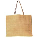 Bolsa com Alça Prada Raffia Beach Bege Original - MWL38