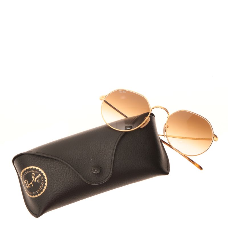 Oculos-Ray-Ban-Jack-Marrom-e-Dourado