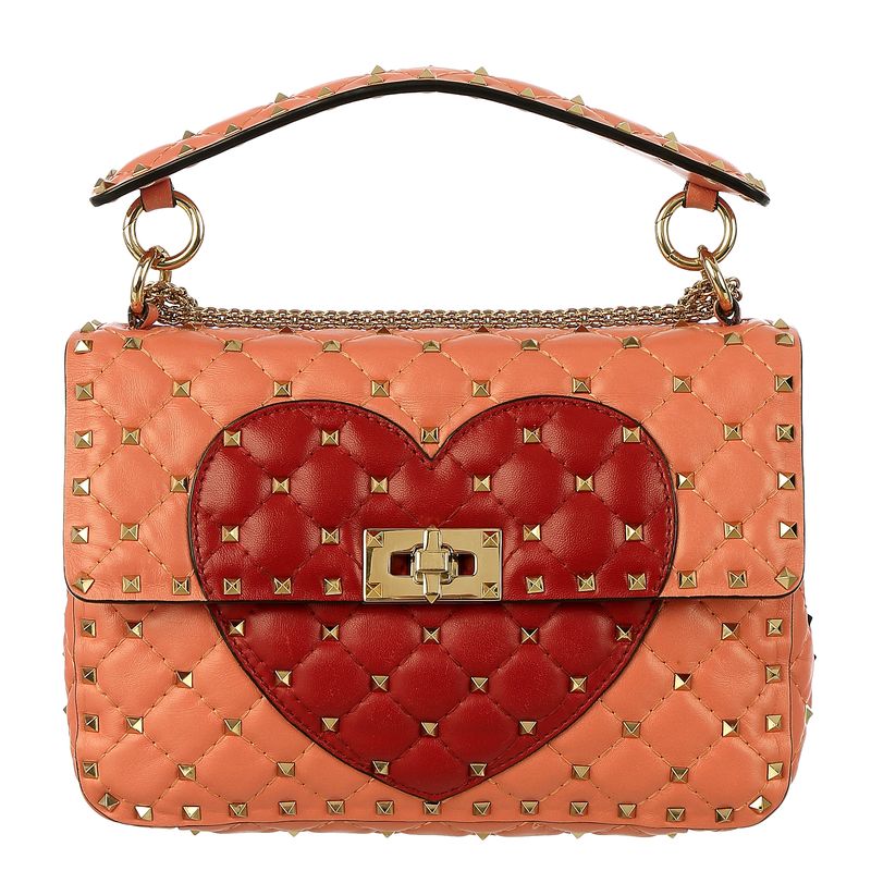 Bolsa-Valentino-Rockstud-Rosa-e-Coracao-Vermelho