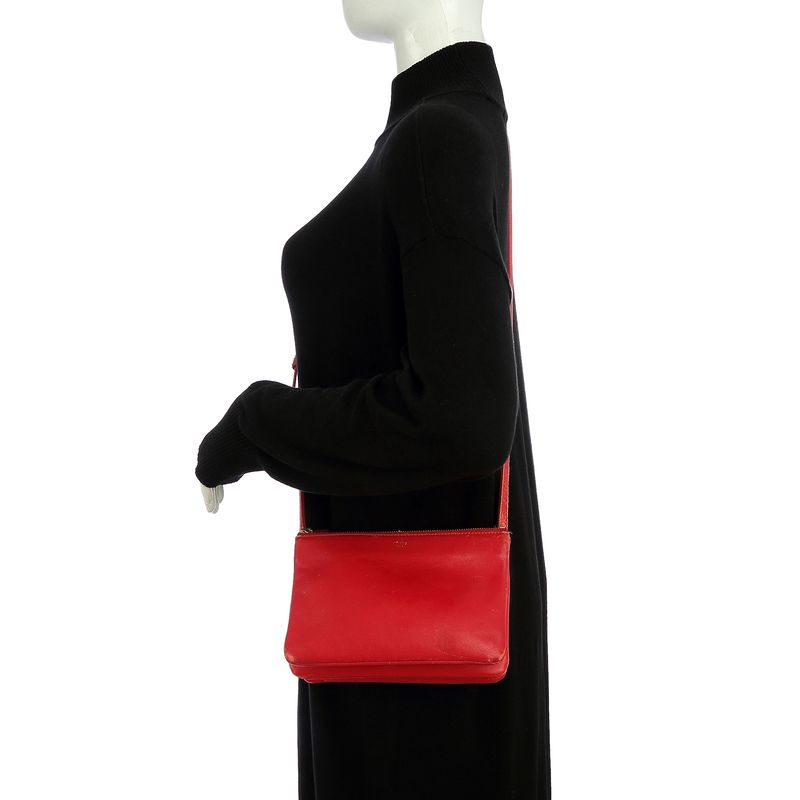 Bolsa-Celine-Trio-Couro-Vermelho