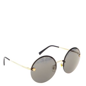 Óculos Versace Redondo Preto e Dourado