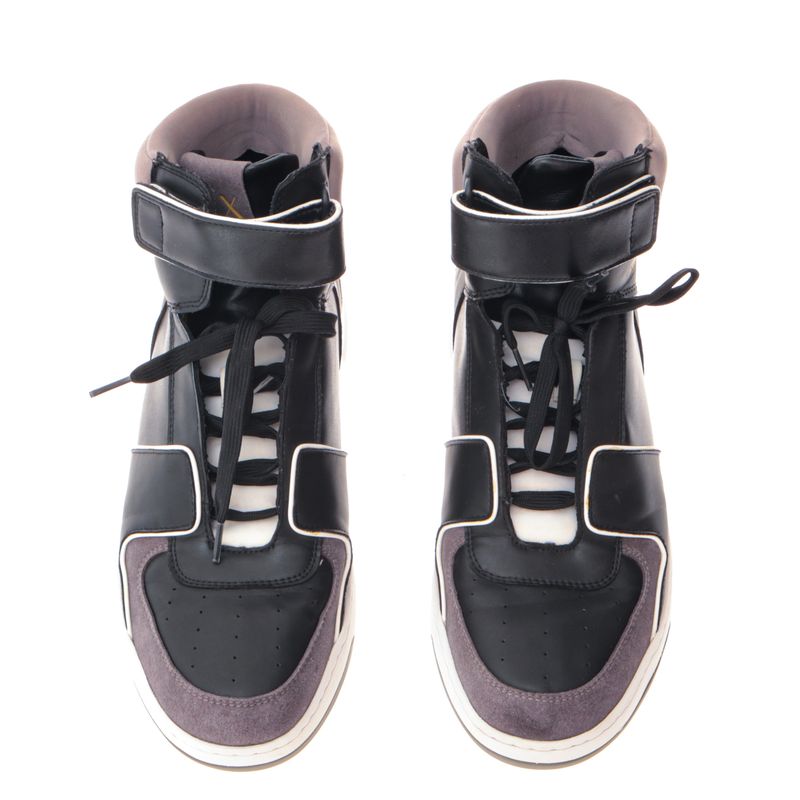 Tenis-Armani-Exchange-Cano-Alto-Preto-e-Cinza