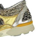 Tenis-Chanel-Tweed-Preto-e-Holografico-Dourado