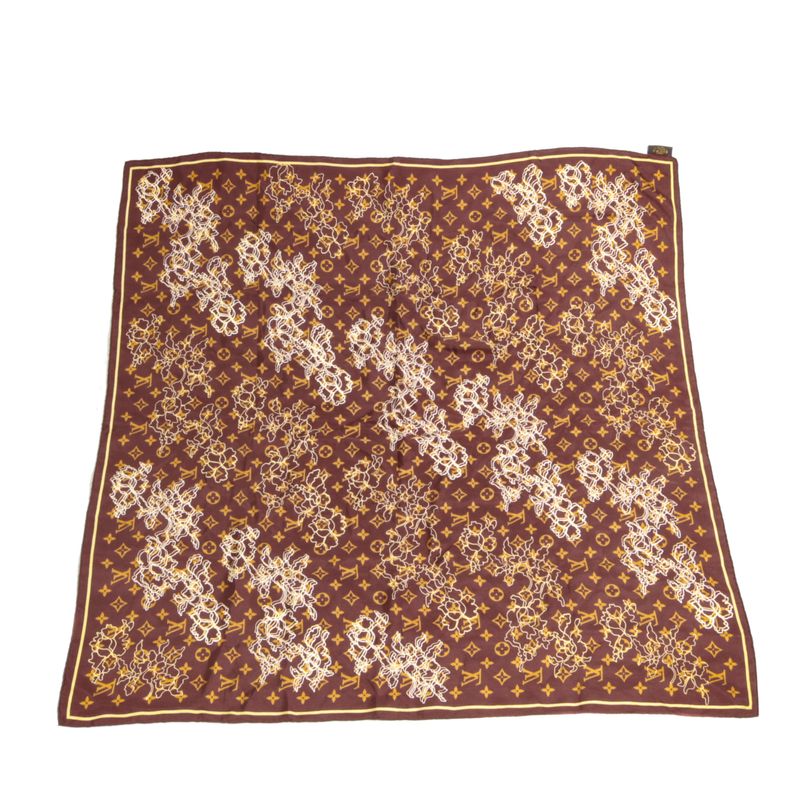 71116-Lenco-Louis-Vuitton-Monogram-Seda-Marrom-verso