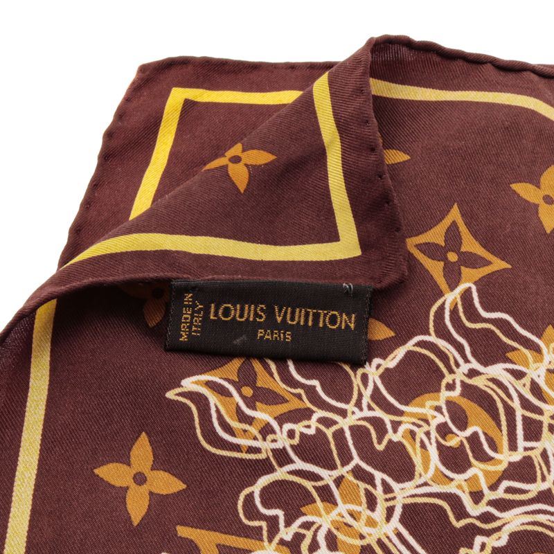 71116-Lenco-Louis-Vuitton-Monogram-Seda-Marrom-2