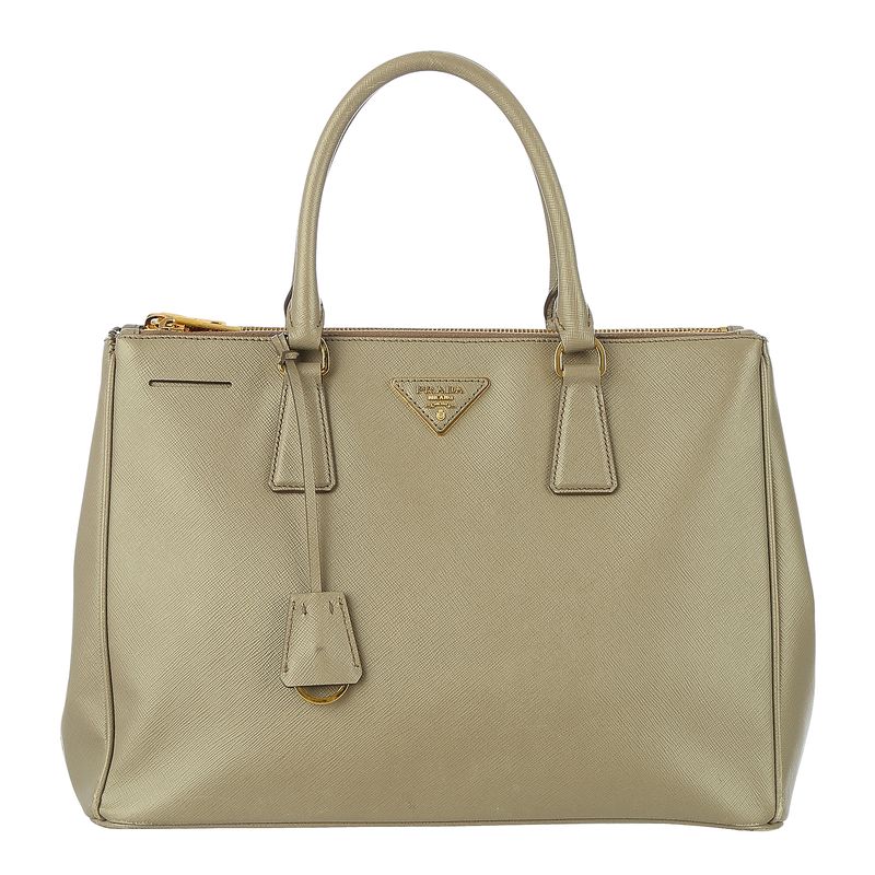 Bolsa-Prada-Double-Zip-Galleria-Saffiano-Cinza