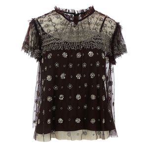 Blusa Needle & Thread Tule Bordado
