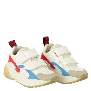 Tênis Stella McCartney Chunky Couro Branco Azul e Vermelho