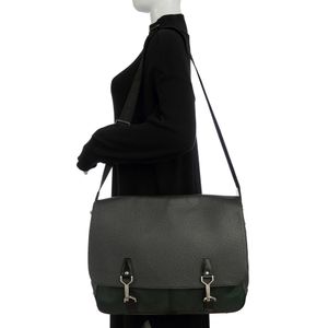 Pasta Louis Vuitton Couro Preto e Nylon