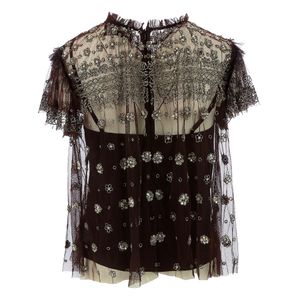 Blusa Needle & Thread Tule Bordado