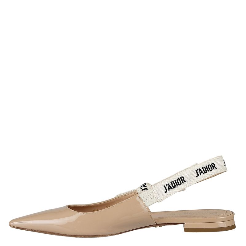 Sapatilha-Christian-Dior-Slingback-J-Adior-Verniz-Bege