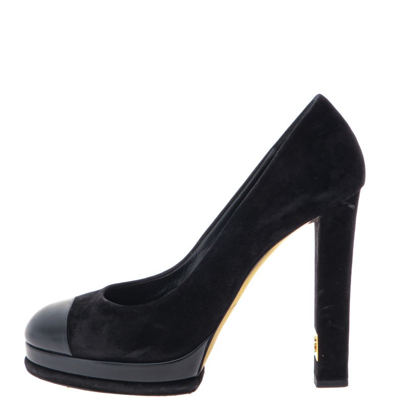 Pump-Chanel-Couro-e-Camurca-Preto