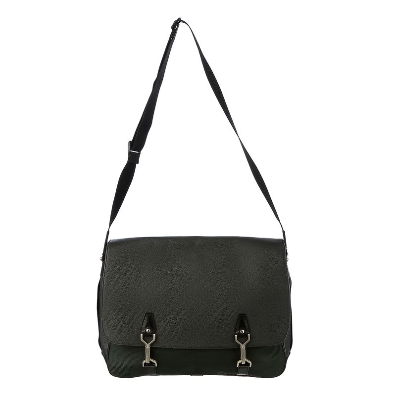 Pasta-Louis-Vuitton-Couro-Preto-e-Nylon-
