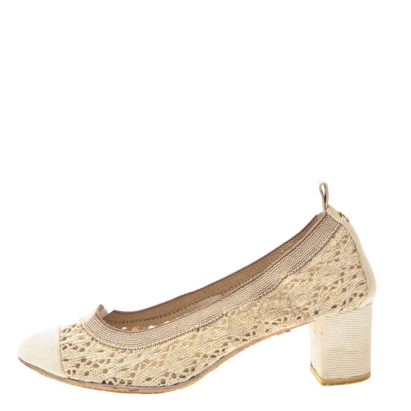 Sapato-Chanel-Trico-Creme