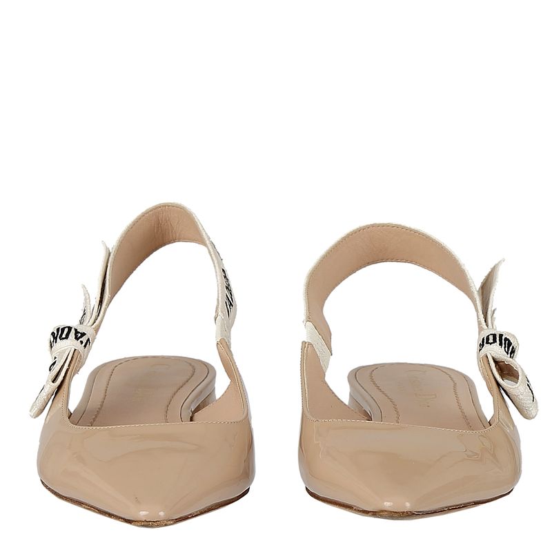 Sapatilha-Christian-Dior-Slingback-J-Adior-Verniz-Bege