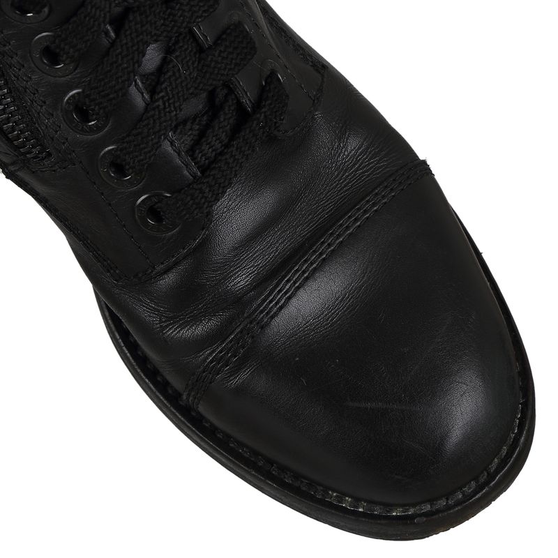 Bota-Chanel-Cano-Medio-Matelasse-Preto-