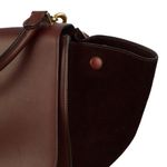 Bolsa-Celine-Trapeze-Couro-e-Camurca-Vinho