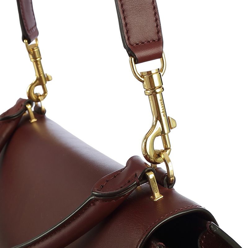 Bolsa-Celine-Trapeze-Couro-e-Camurca-Vinho
