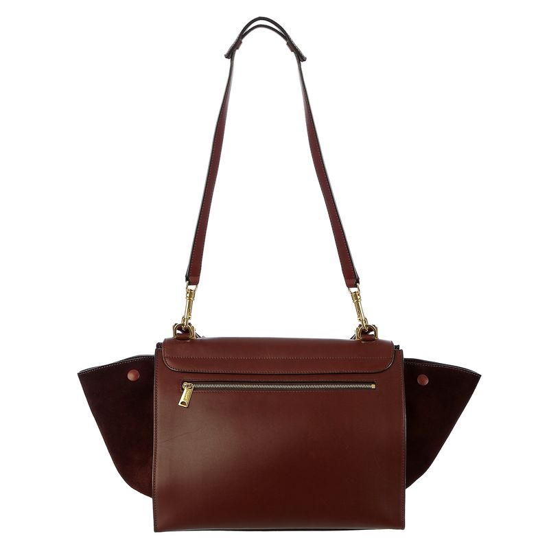 Bolsa-Celine-Trapeze-Couro-e-Camurca-Vinho