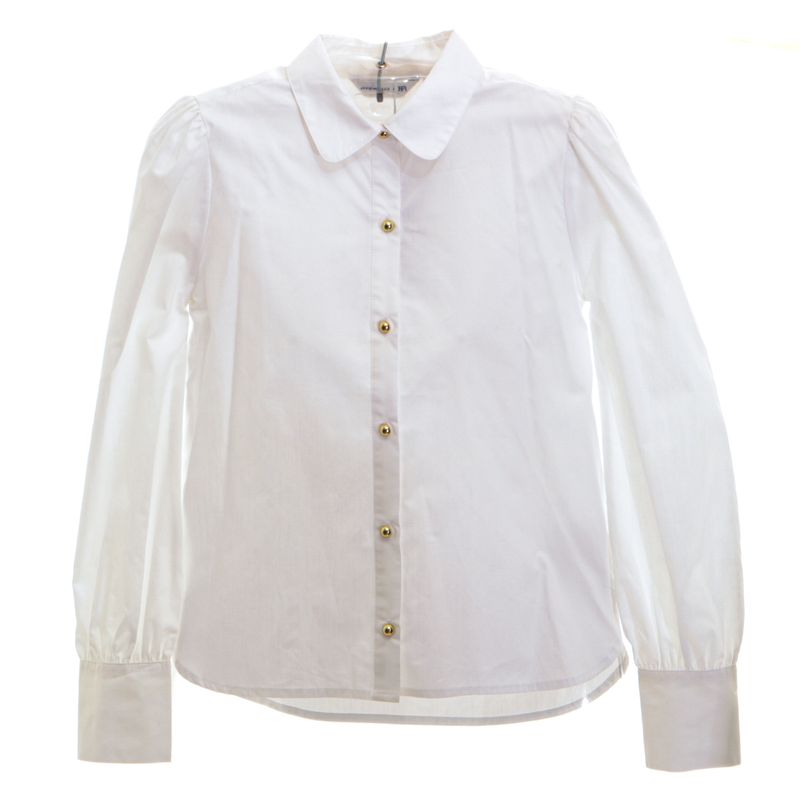 Camisa-Janie-and-Jack-Infantil-Branca-Botoes-Metalicos