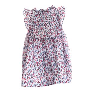 Vestido Janie and Jack Branco Flores Azul e Vermelho