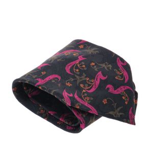 Gravata Christian Dior Vintage Poliéster Preta e Rosa