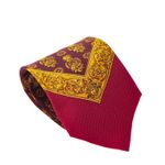 Gravata-Versace-Vintage-Bordo-e-Amarelo