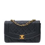 Bolsa-Chanel-Diana-Flap-Vintage-Lambskin-Preto
