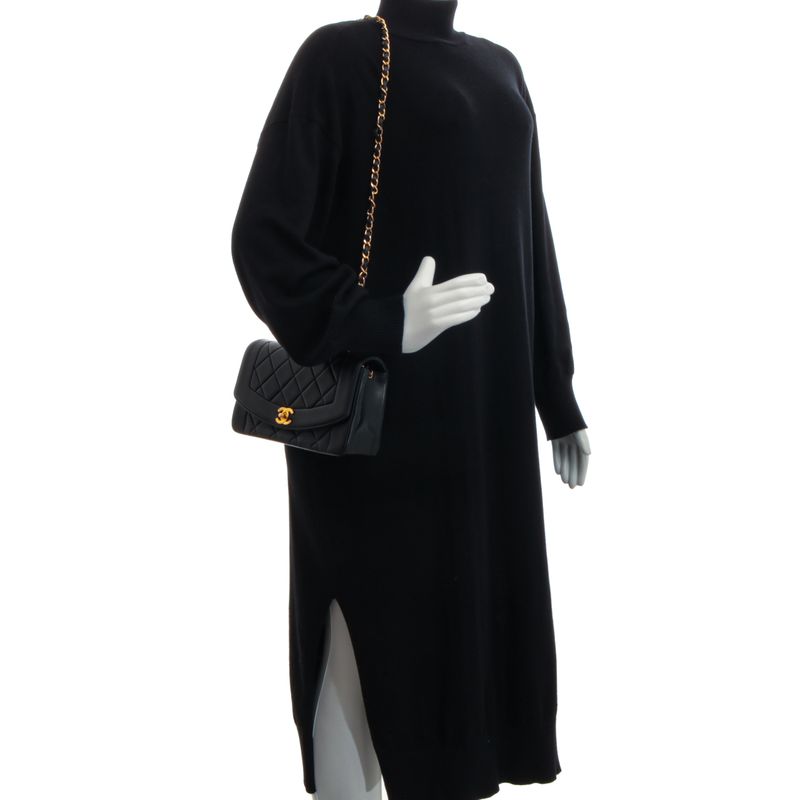 Bolsa-Chanel-Diana-Flap-Vintage-Lambskin-Preto
