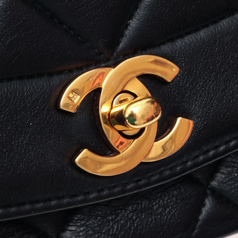 Bolsa-Chanel-Diana-Flap-Vintage-Lambskin-Preto