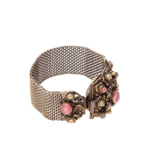 Pulseira vintage pedras multicolor