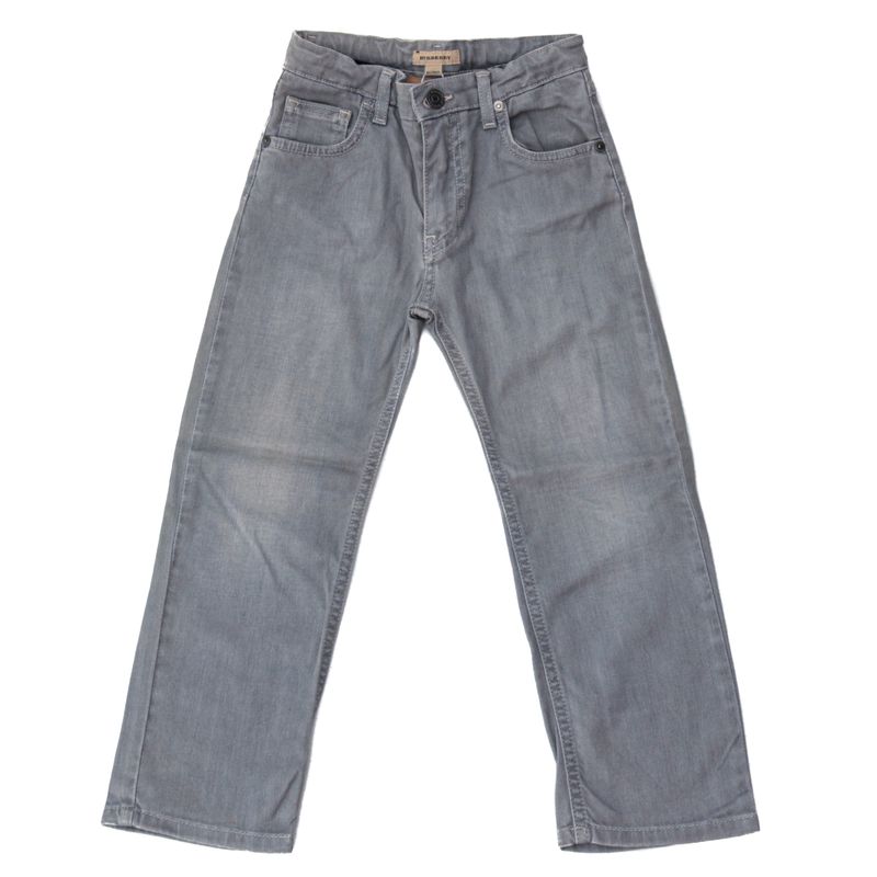 Calca-Jeans-Burberry-Infantil-Cinza