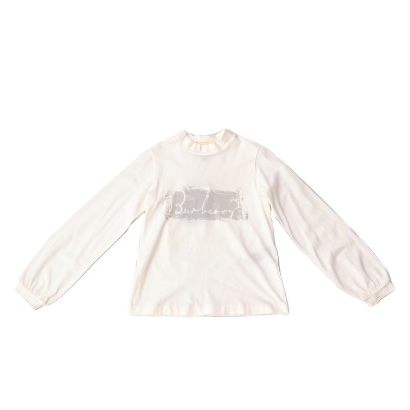 Camiseta-Burberry-Infantil-Manga-Longa-Branca