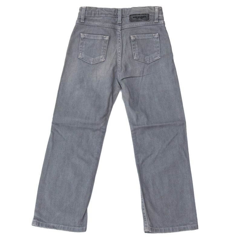 Calca-Jeans-Burberry-Infantil-Cinza