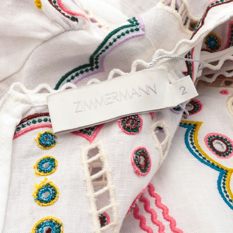 Vestido-Zimmermann-Branco-Bordado-Colorido