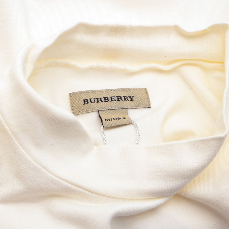 Camiseta-Burberry-Infantil-Manga-Longa-Branca