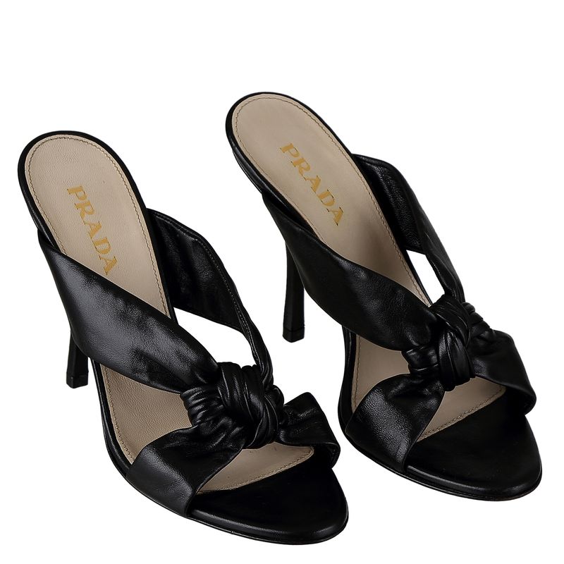 Sandalia-Mule-Prada-Couro-Preto